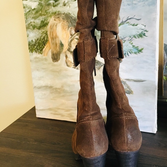 Brien knee  genuine high-suede boots Size 8 1/2 - Picture 4 of 8